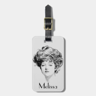 Portrait Of A Gibson Girl, 1900 Luggage Tag
