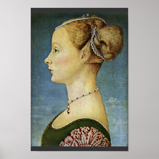 Portrait Of A Girl By Pollaiuolo Piero Poster (Front)