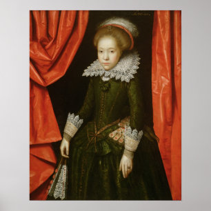 Portrait of a girl of the de Ligne family Poster