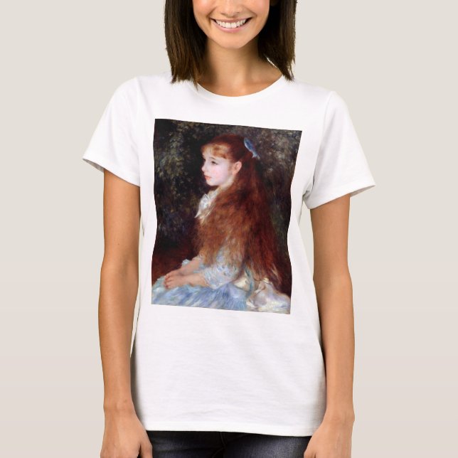 Portrait of a Girl with Blue Ribbon, Renoir T-Shirt (Front)