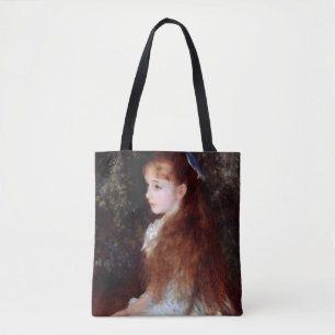 Portrait of a Girl with Blue Ribbon, Renoir Tote Bag