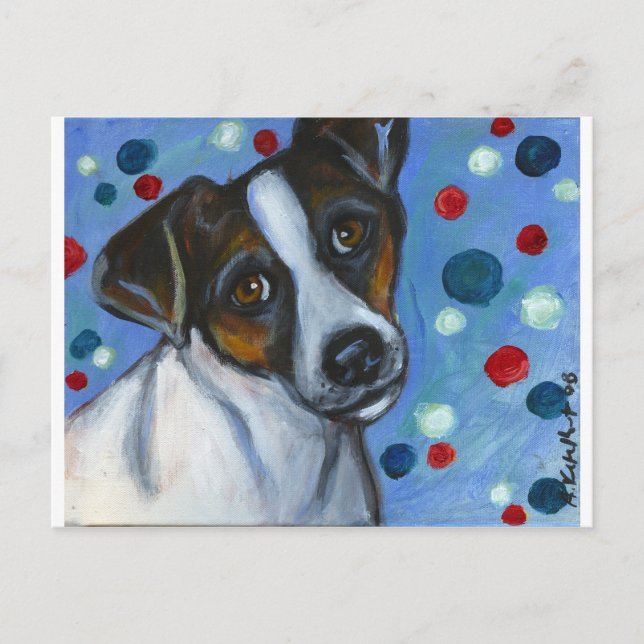 Portrait of a Jack Russell Postcard (Front)