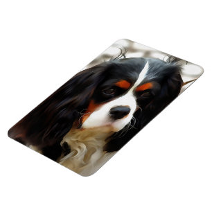 Portrait Of A King Charles Cavalier Spaniel Magnet