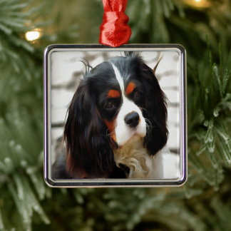 Portrait Of A King Charles Cavalier Spaniel Metal Tree Decoration