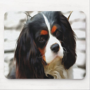 Portrait Of A King Charles Cavalier Spaniel Mouse Pad