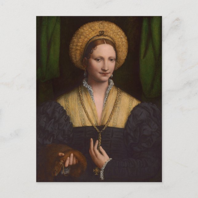 Portrait of a lady, 1520-1525 (oil on panel) postcard (Front)