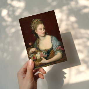 Portrait of a Lady as Flora   Pompeo Batoni Card