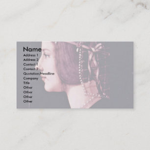 Portrait Of A Lady,  By Ambrogio De Predis Business Card