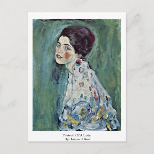 Portrait Of A Lady By Gustav Klimt Postcard