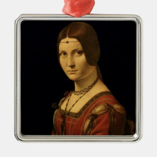 Portrait of a Lady from the Court of Milan Metal Tree Decoration