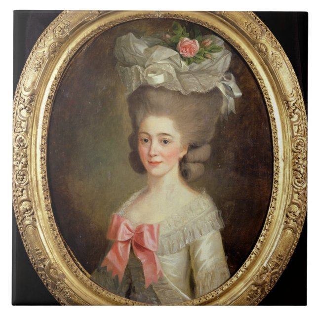 Portrait of a Lady (oil on canvas) Tile (Front)