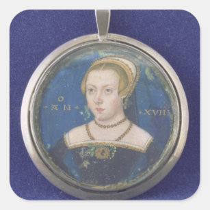 Portrait of a Lady, possibly Lady Jane Grey, c.154 Square Sticker