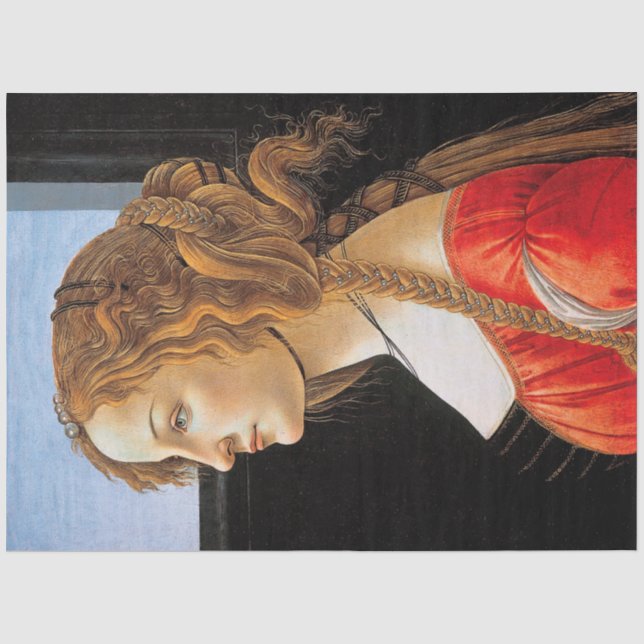 Portrait of a Lady, Sandro Botticelli Tissue Paper (Front)