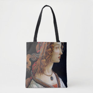 Portrait of a Lady, Sandro Botticelli Tote Bag