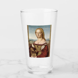 Portrait of a Lady with a Unicorn (by Raphael) Glass