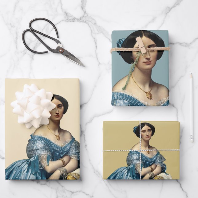 Portrait of a Lady Wrapping Paper Sheet (Front)