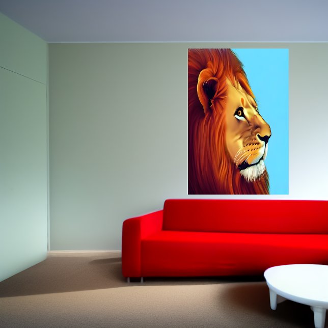 Portrait of a  lion | AI Art  Poster (Creator Uploaded)
