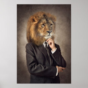 Portrait of A Lion Poster