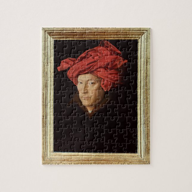 Portrait of a Man, 1433 (oil on oak) (see also 422 Jigsaw Puzzle (Vertical)