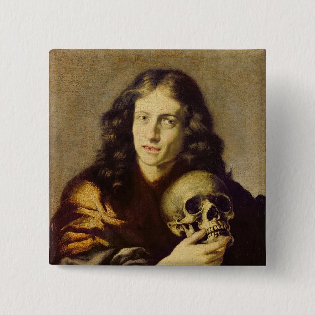 Portrait of a Man 15 Cm Square Badge (Front)