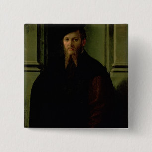 Portrait of a Man 15 Cm Square Badge