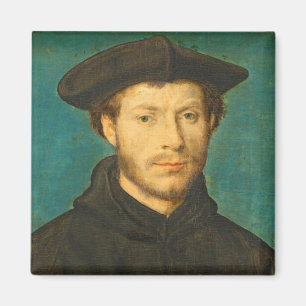 Portrait of a Man, c. 1536- 40 (oil on walnut) Magnet