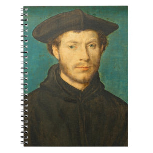 Portrait of a Man, c. 1536- 40 (oil on walnut) Spiral Notebook