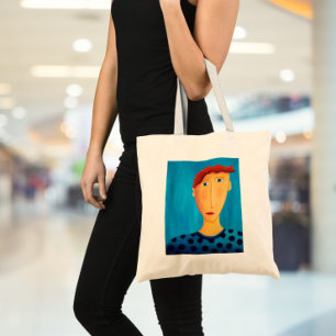 Portrait Of A Man Contemporary Art Painting Tote Bag