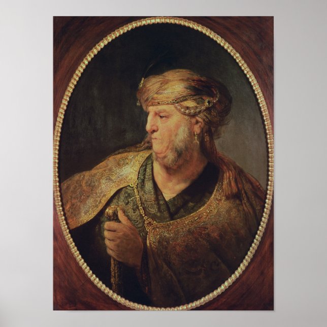 Portrait of a Man in Oriental Costume, 1633 Poster (Front)