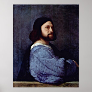 Portrait of a Man (L'Ariosto) by Tiziano Vecelli Poster