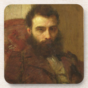 Portrait of a Man (oil on panel) Coaster