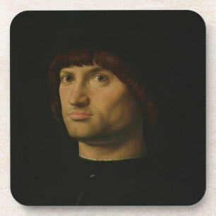 Portrait of a Man, or The Condottiere, 1475 (oil o Coaster