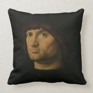 Portrait of a Man, or The Condottiere, 1475 (oil o Cushion
