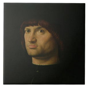 Portrait of a Man, or The Condottiere, 1475 (oil o Tile