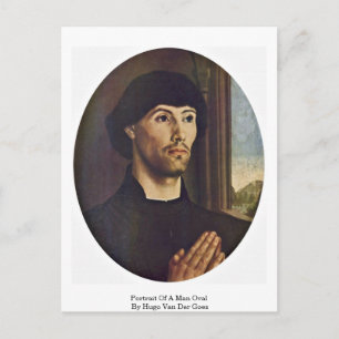 Portrait Of A Man Oval By Hugo Van Der Goes Postcard