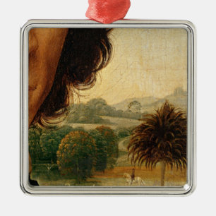 Portrait of a Man with a Coin Metal Tree Decoration