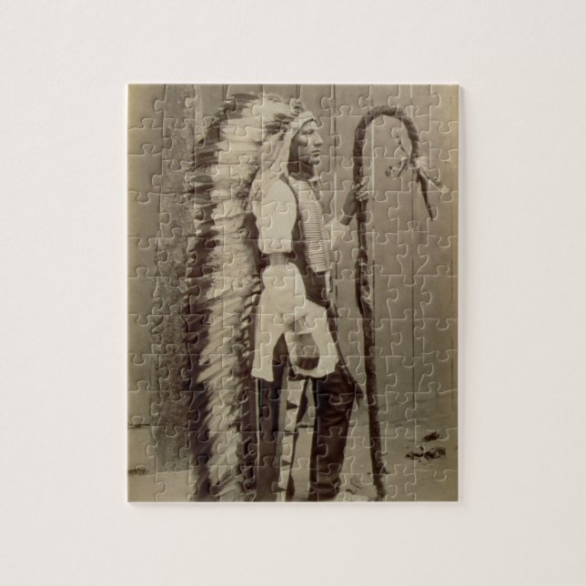 Portrait of a Native American from 'Buffalo Bill's Jigsaw Puzzle (Vertical)
