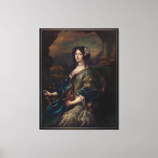 Portrait Of A Noble Lady by Pierre Mignard Canvas Print (Front)