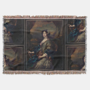 Portrait Of A Noble Lady by Pierre Mignard Throw Blanket