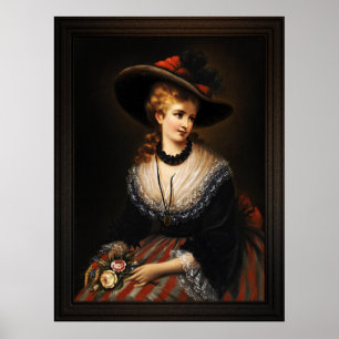 Portrait Of A Noble Woman by Alois Eckhardt Poster
