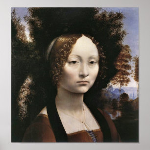 Portrait of a noblewoman by Leonardo da Vinci Poster