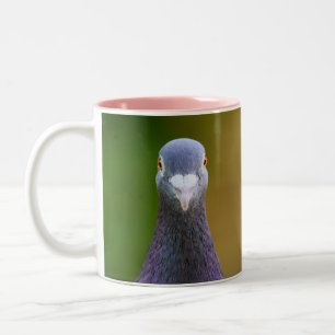 Portrait Of A Pigeon  Two-Tone Coffee Mug