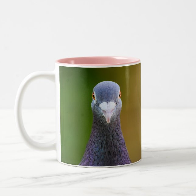 Portrait Of A Pigeon  Two-Tone Coffee Mug (Left)