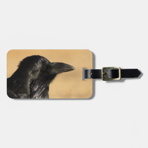 Portrait of a raven luggage tag