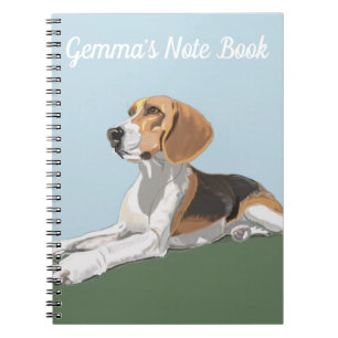 Portrait of a Reclining Beagle Spiral Notebook