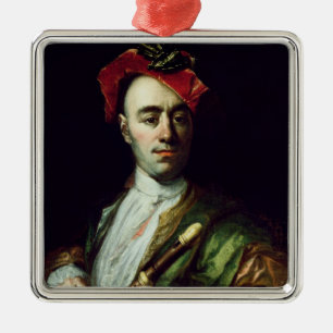 Portrait of a Recorder Player Metal Tree Decoration