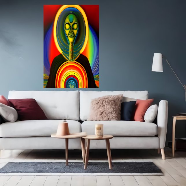 Portrait of a robot alien | AI Art Poster (Creator Uploaded)