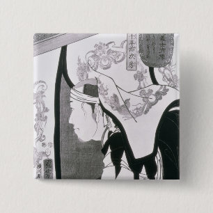 Portrait of a Ronin, from 'Seichin Gushi Shozo' 15 Cm Square Badge
