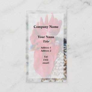 Portrait of a Rooster Business Card