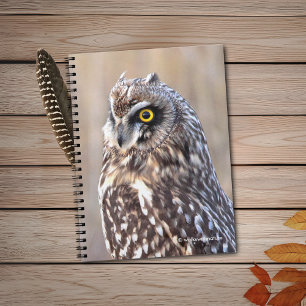 Portrait of a Short-Eared Owl Spiral Notebook